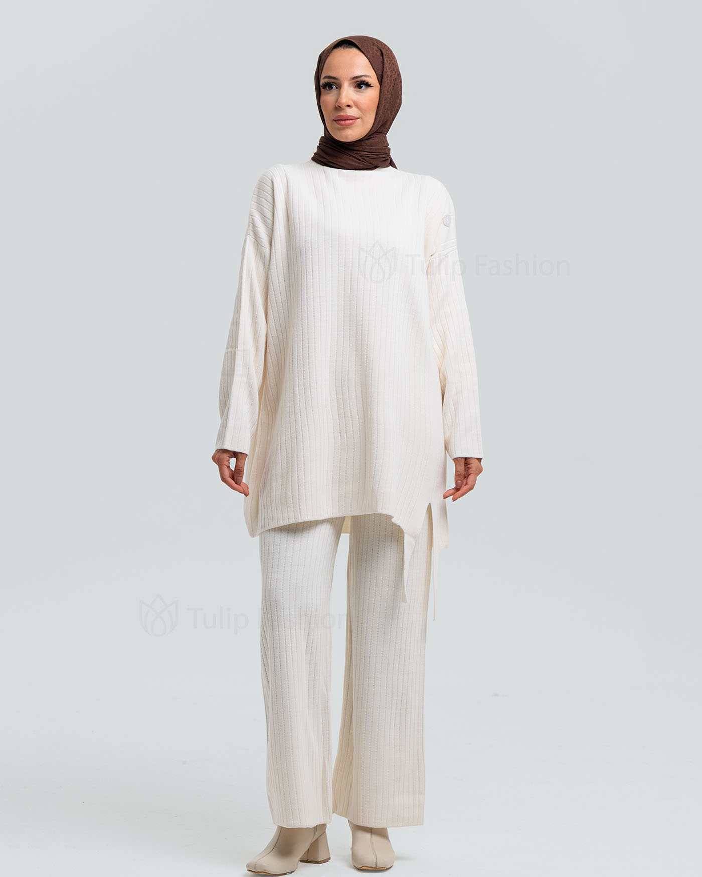 Tunic set with pants - Off-White