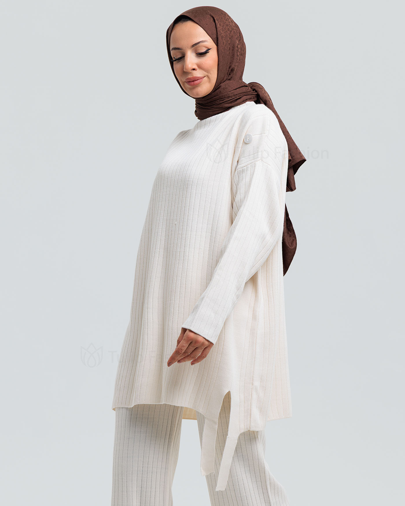 Tunic set with pants - Off-White - 9