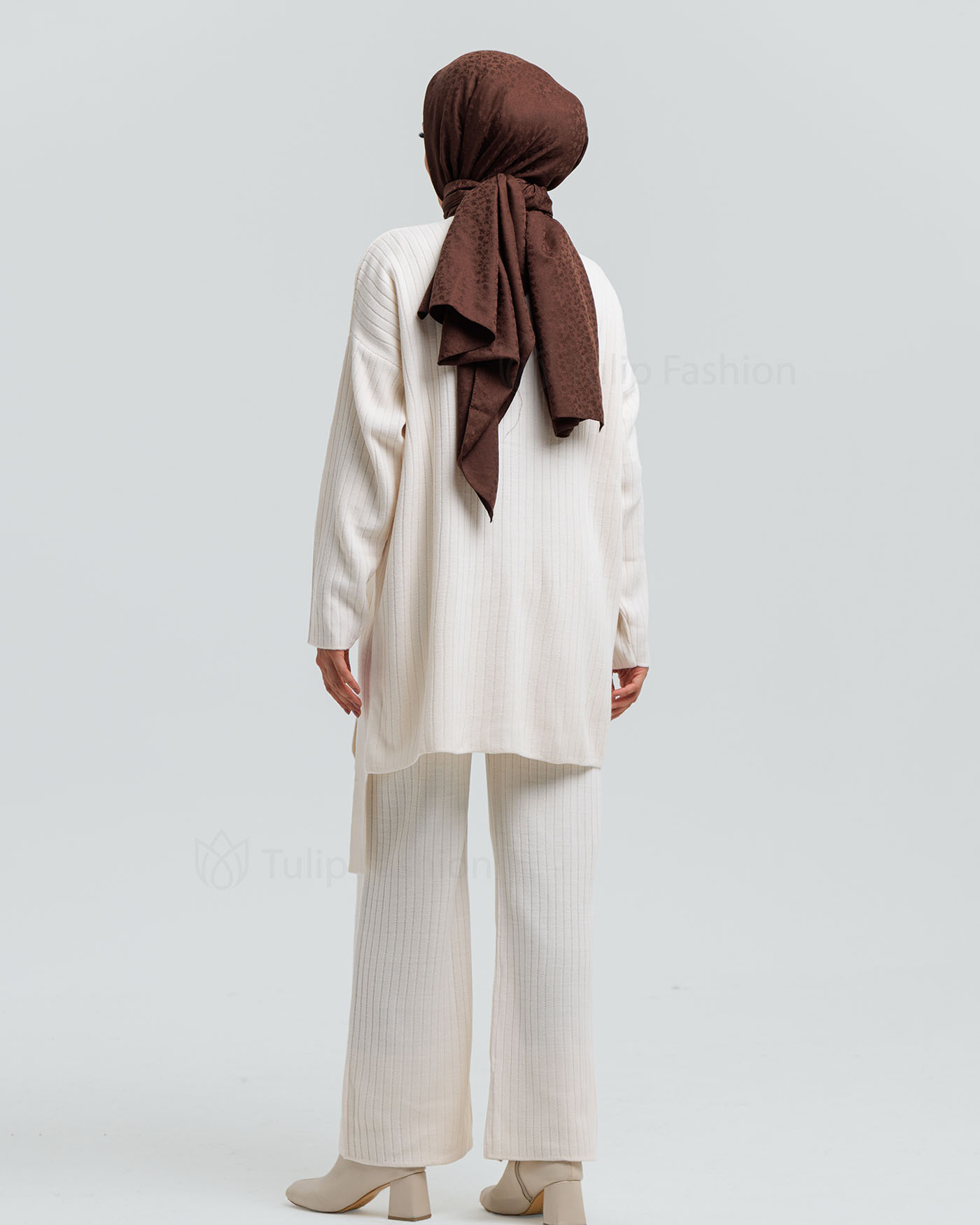 Tunic set with pants - Off-White - 7