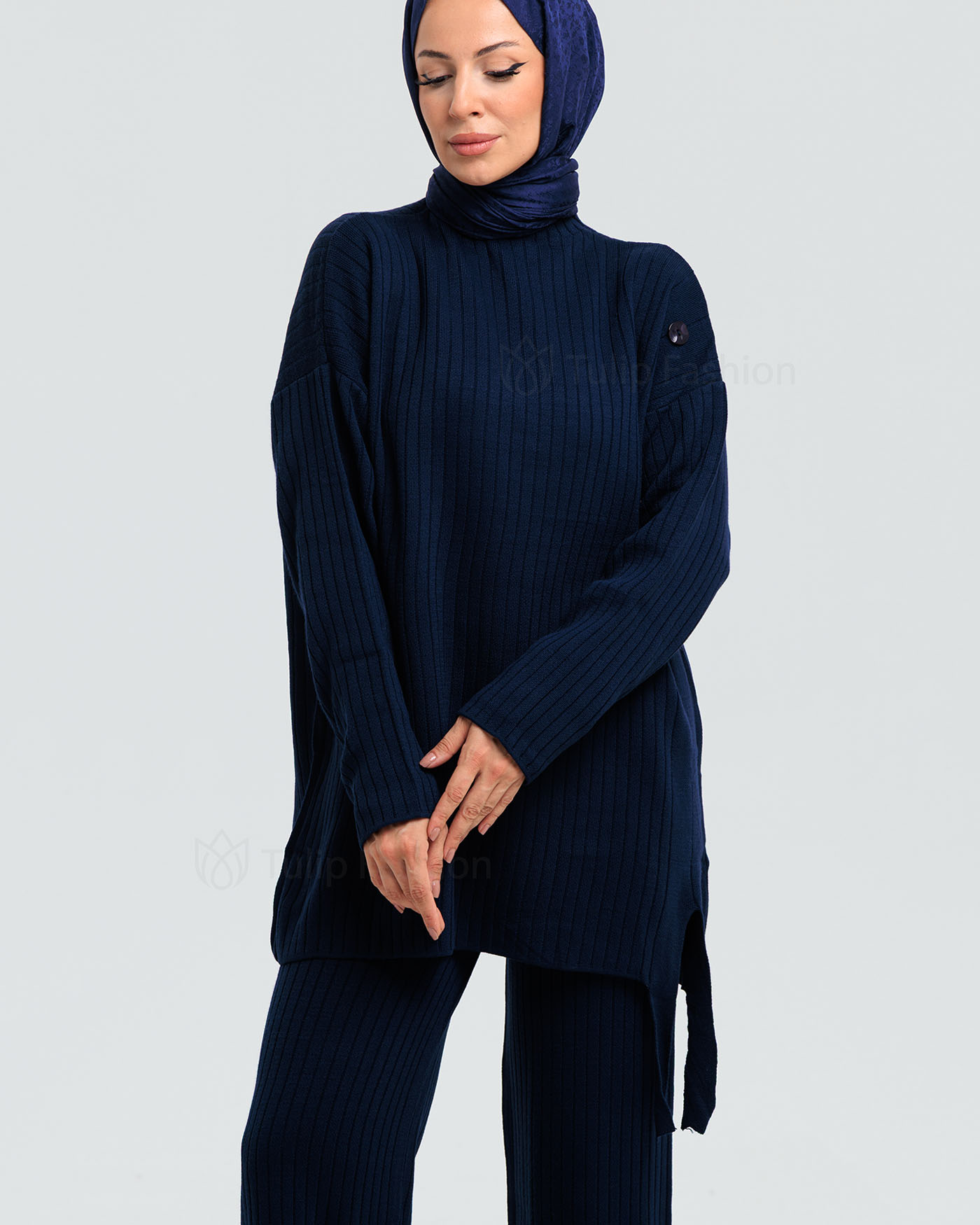Tunic set with pants - Midnight Blue - 6