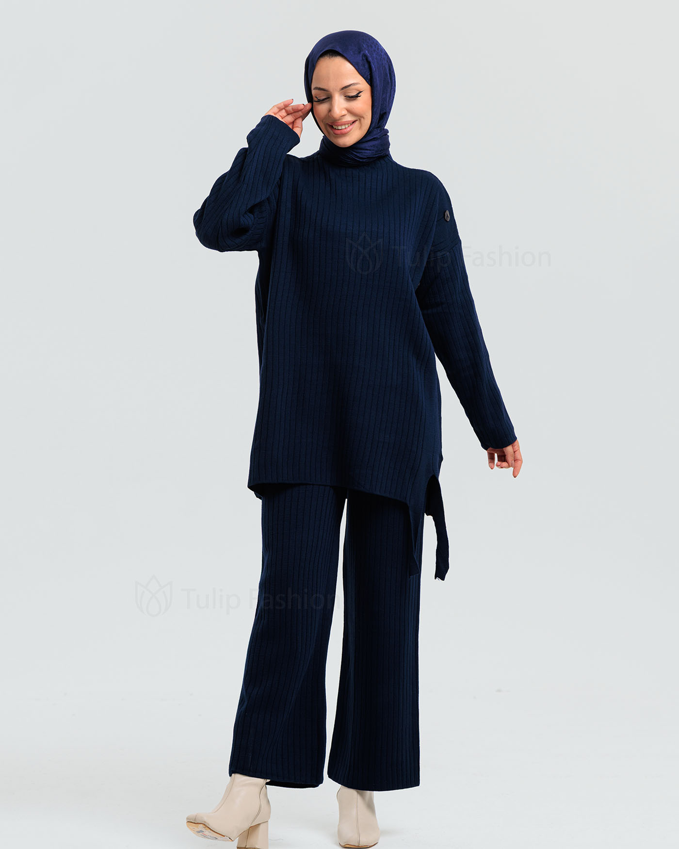 Tunic set with pants - Midnight Blue
