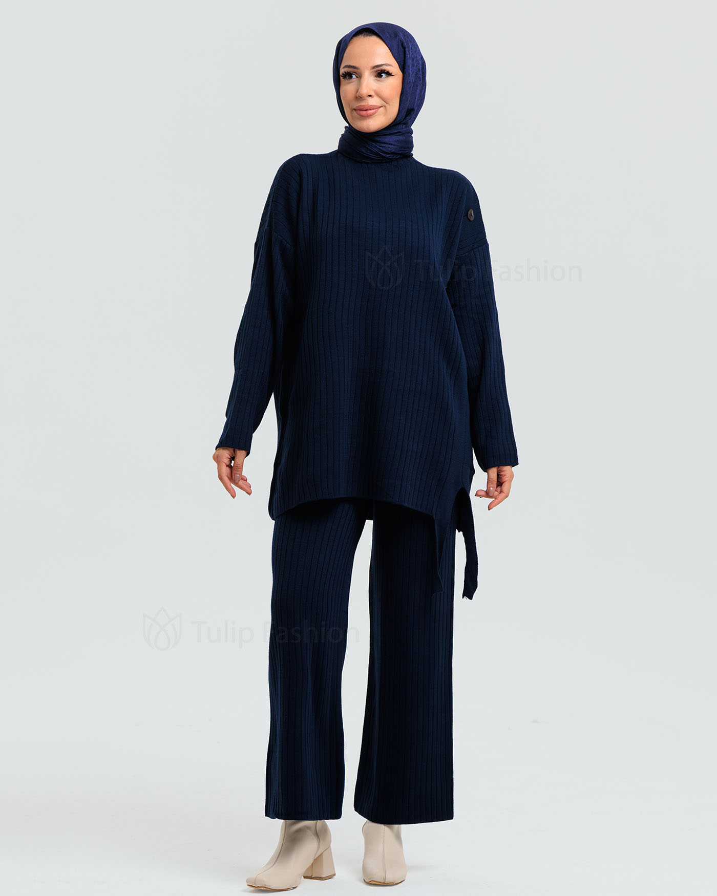 Tunic set with pants - Midnight Blue - 12