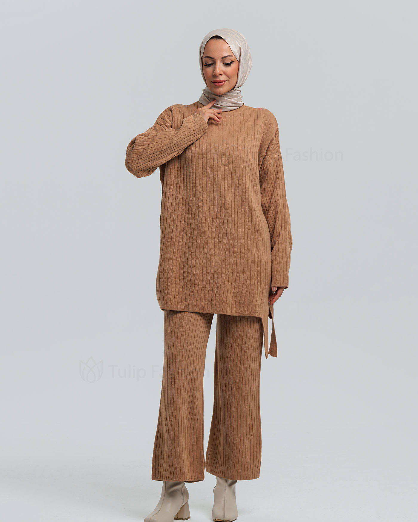 Tunic set with pants - Beige - 12