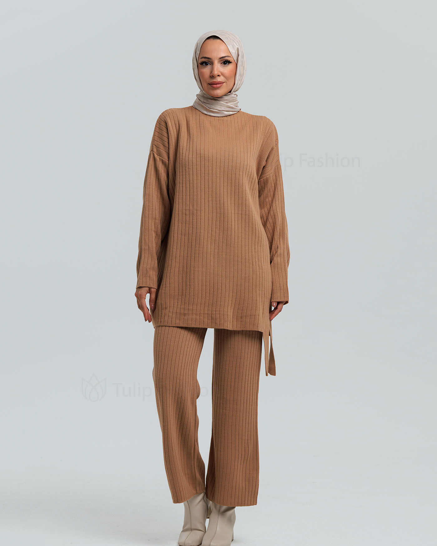 Tunic set with pants - Beige - 13