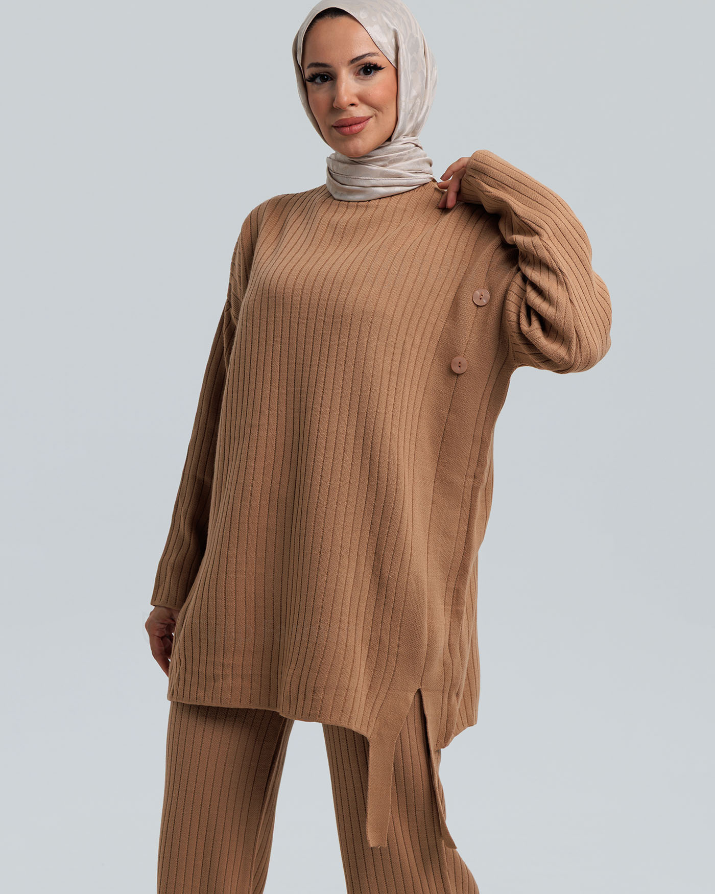Tunic set with pants - Beige - 6