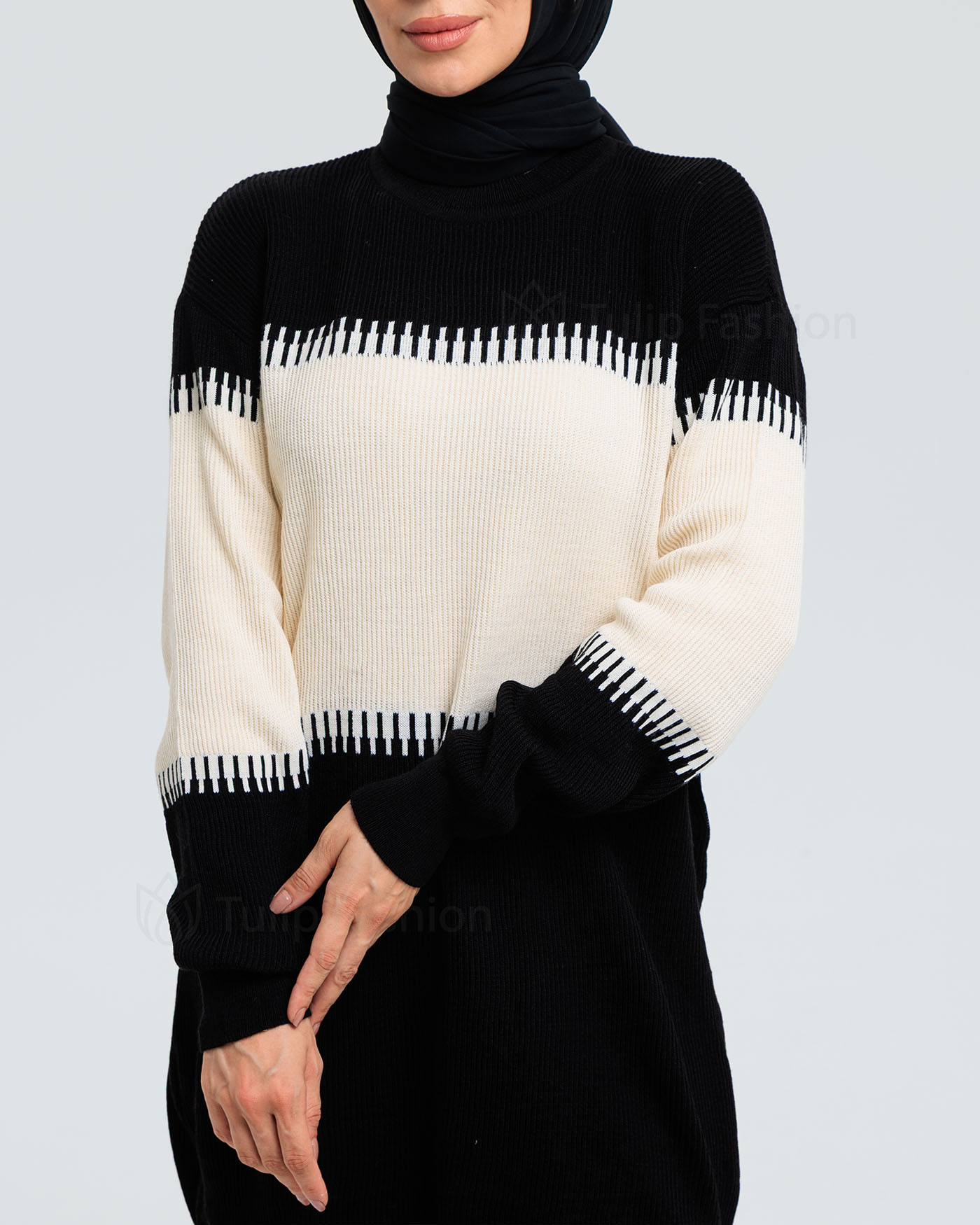 Tunic set with pants - Black - 7