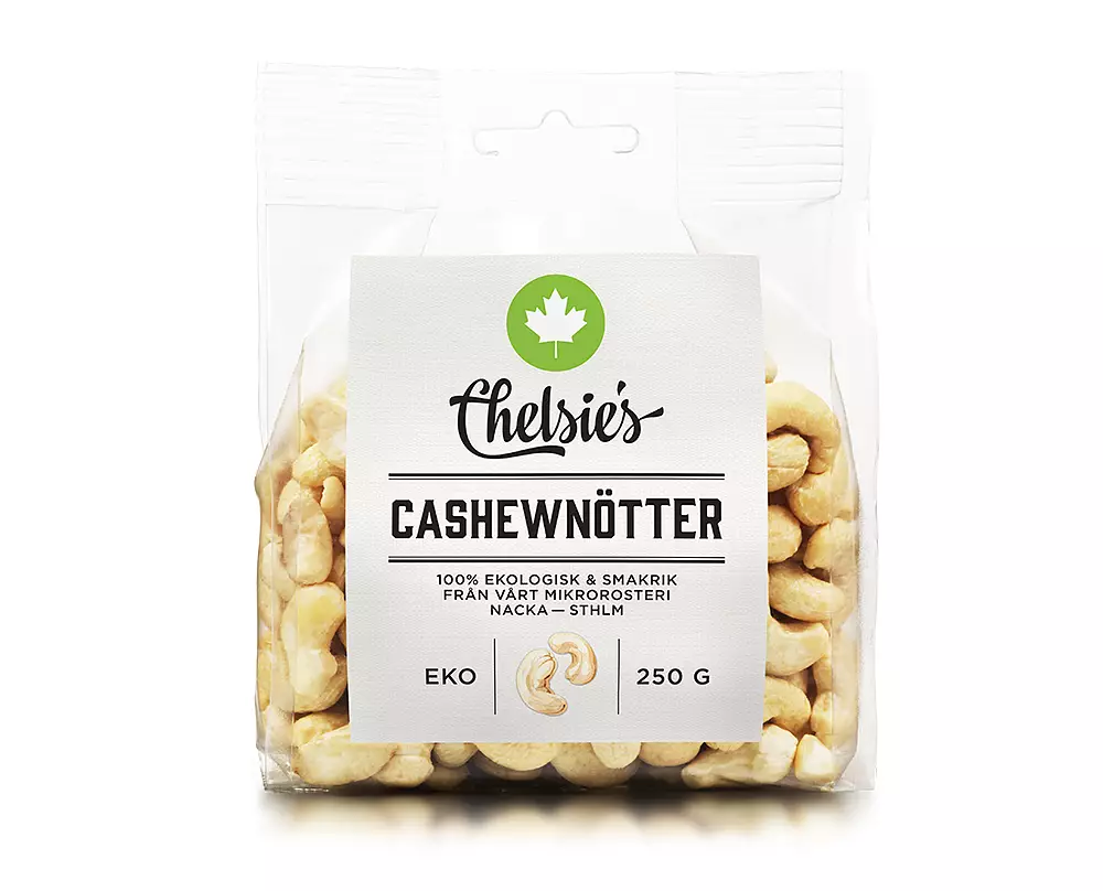 Cashewnötter, 250 g eko