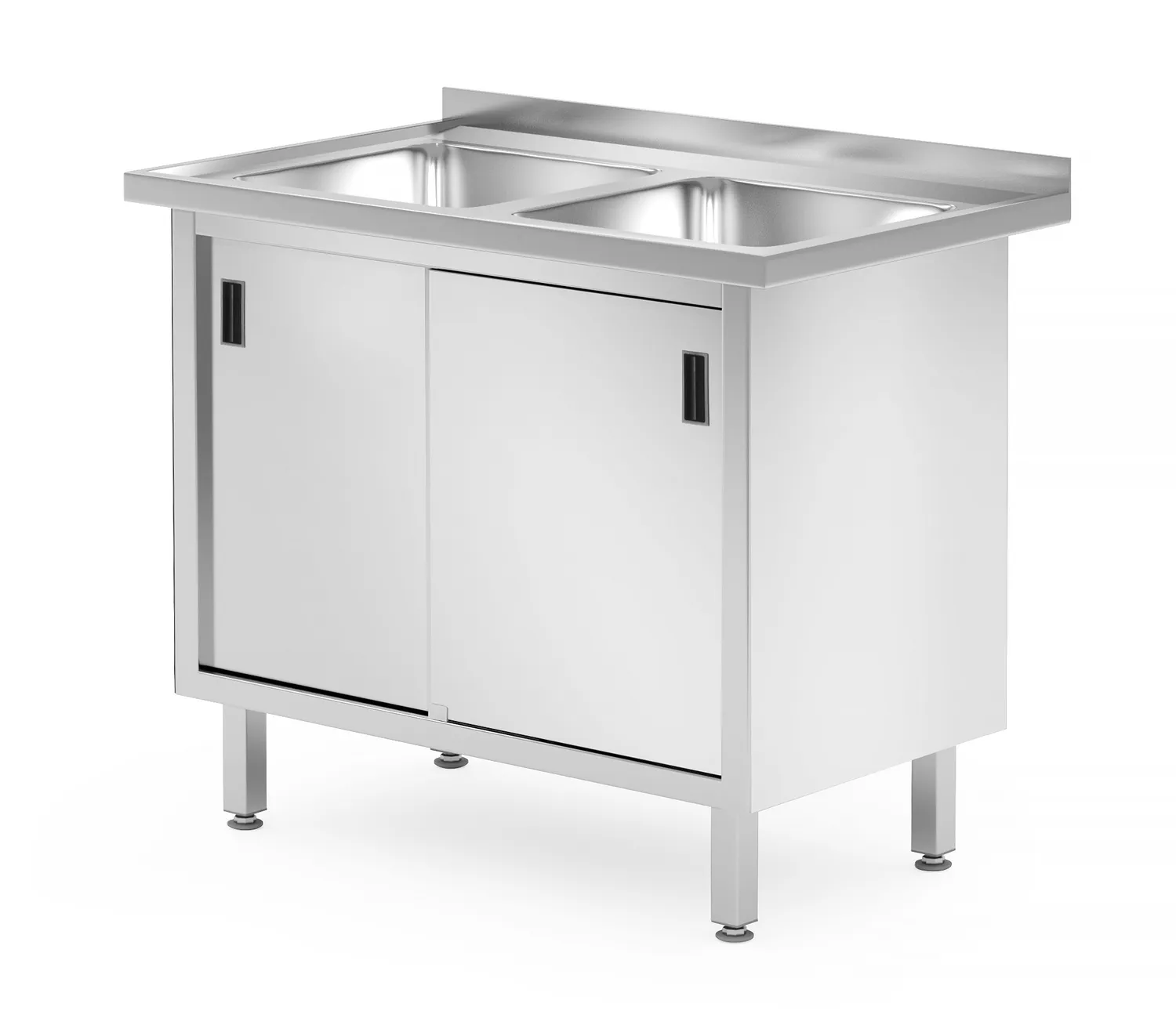 Double sink with base cabinet - 100x60cm