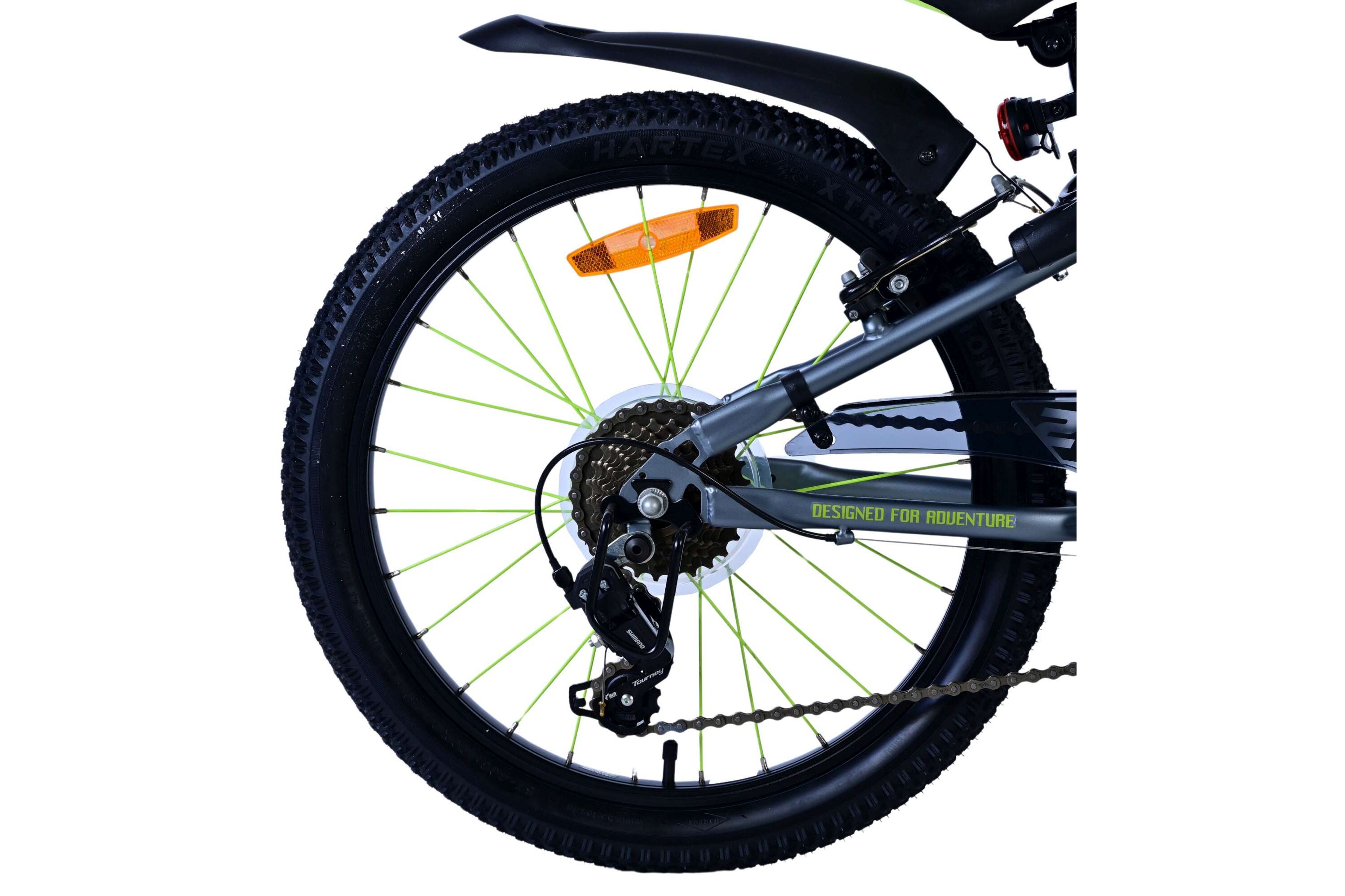 Barncykel Volare Rocky 20 tum – 7 växlar Grön/Grå för barn 6–8 år - 5