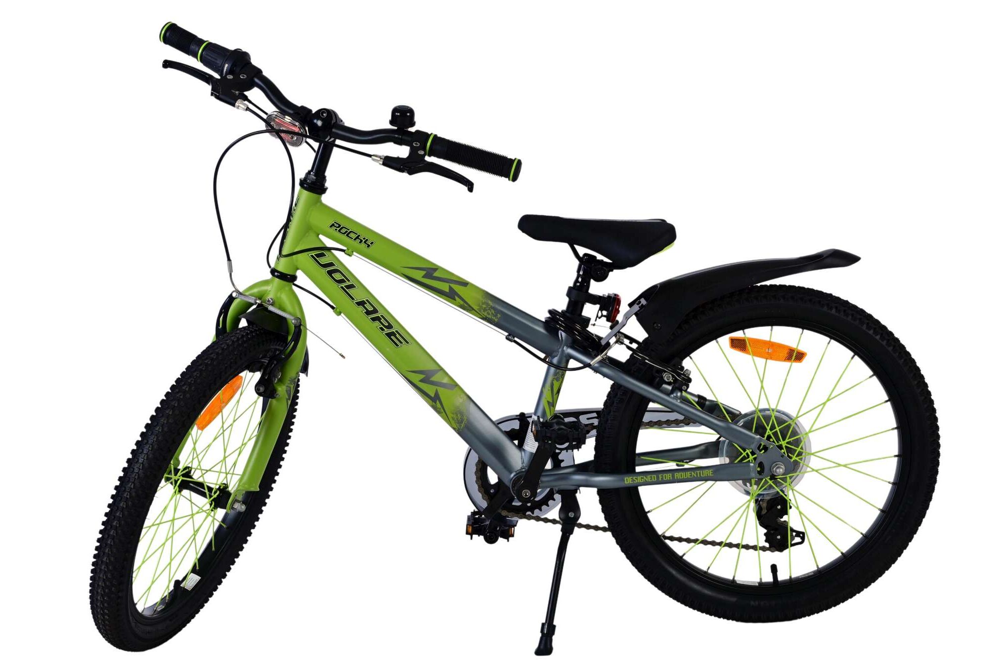 Barncykel Volare Rocky 20 tum – 7 växlar Grön/Grå för barn 6–8 år - 4