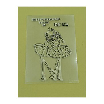 Clear Stamps Second Hand - Ladies Drinking Wine