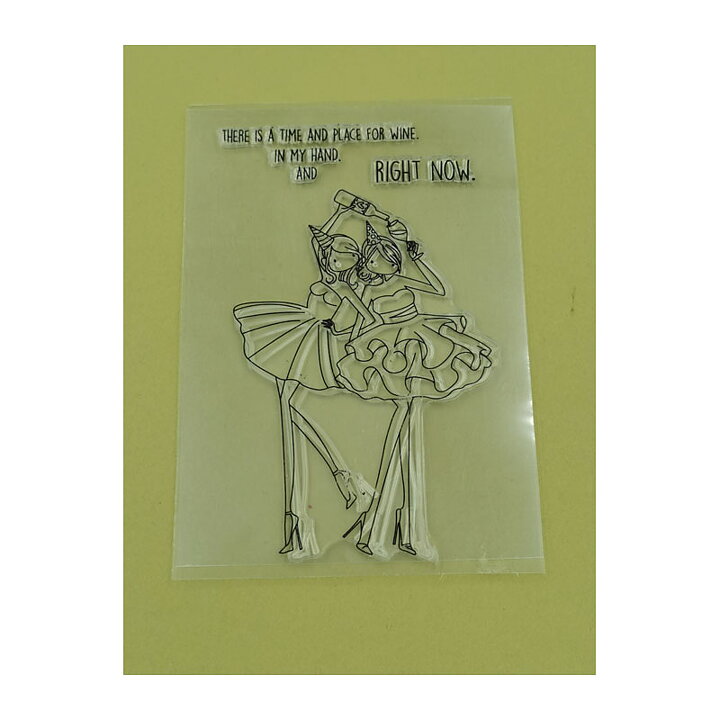 Clear Stamps Second Hand - Ladies Drinking Wine