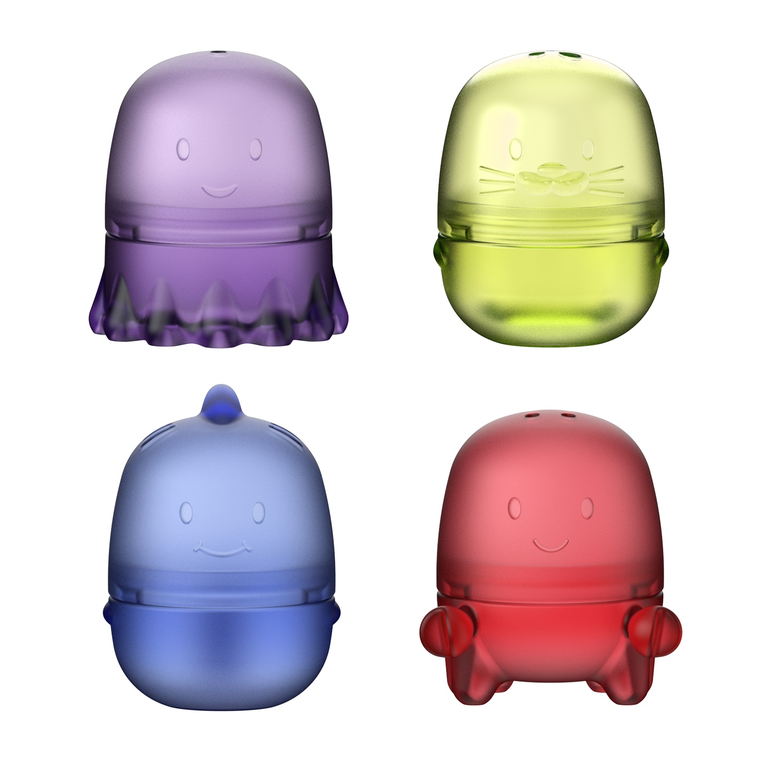 UBBI Interchangeable Bath Toys Translucent