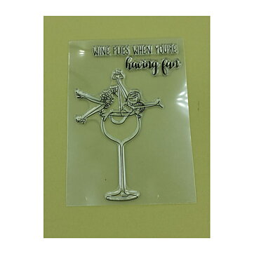 Clear Stamps Second Hand - Lady in a Wine Glass
