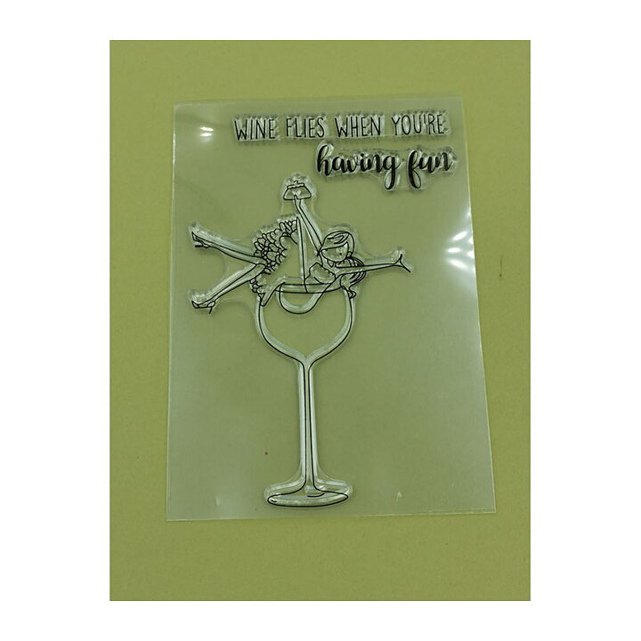 Clear Stamps Second Hand - Lady in a Wine Glass
