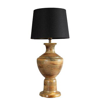Alma Bordslampa i trä inkl svart skärm