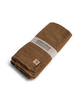 Bordsduk i tvättat linne, almond 145x300, Lovely Linen