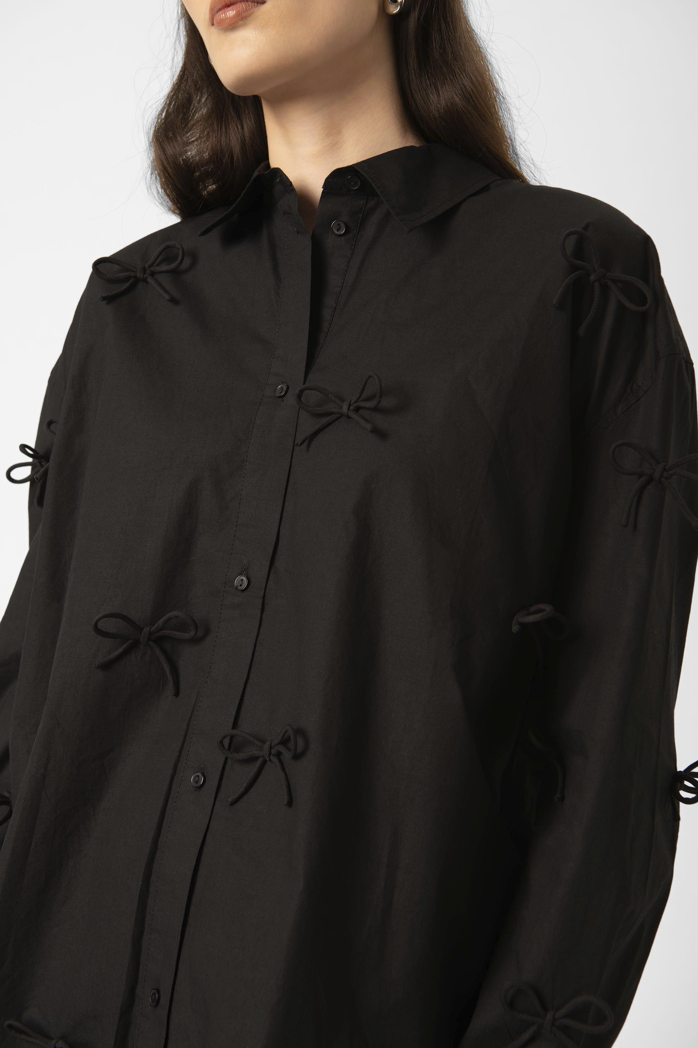 SLJoa Bow Shirt Black - 3