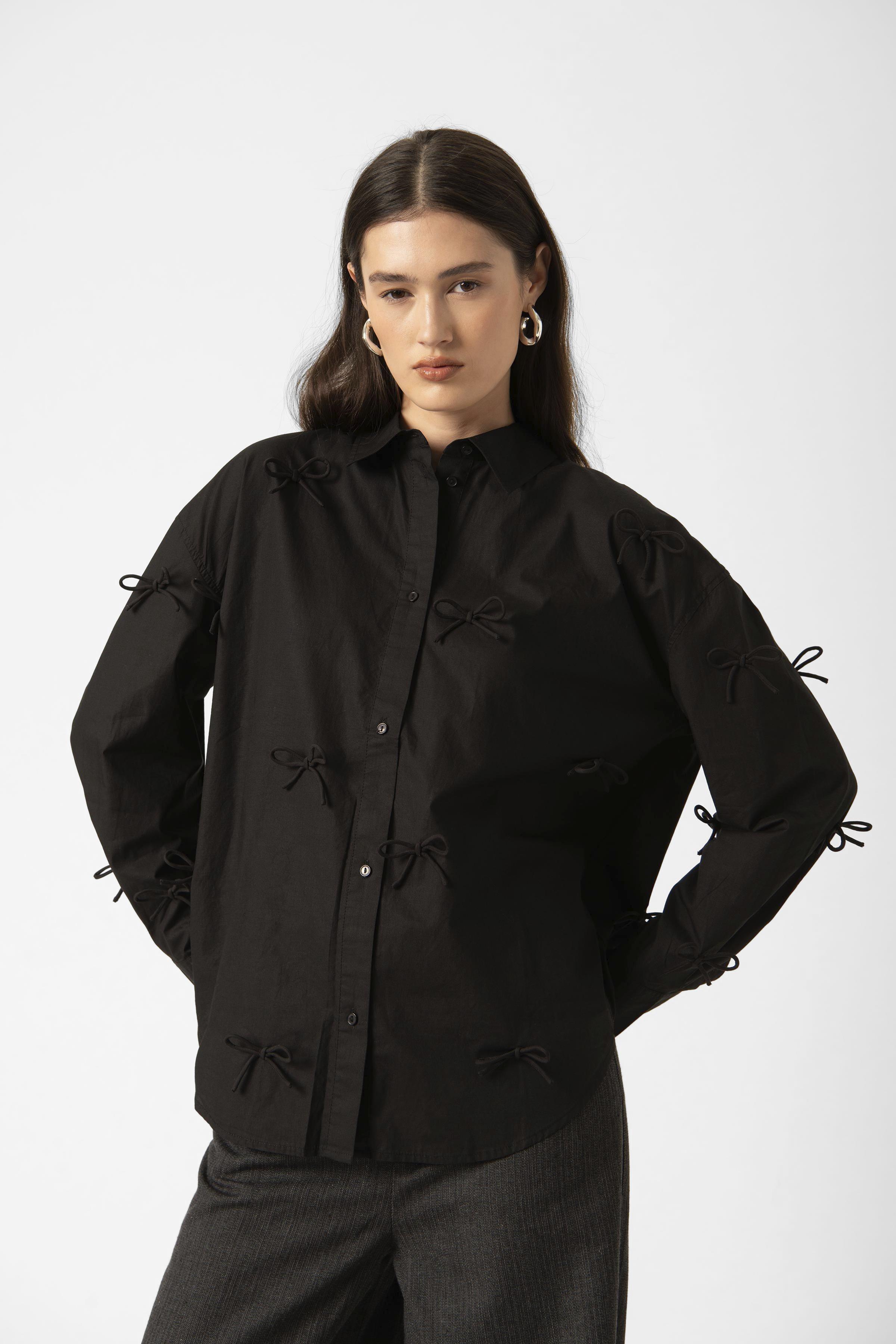 SLJoa Bow Shirt Black - 5