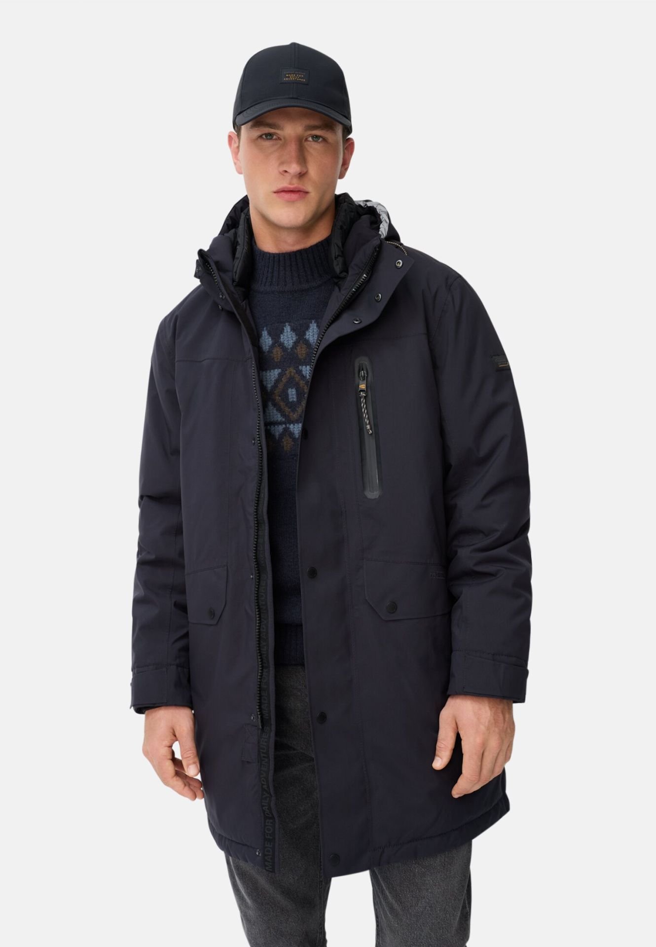 Parkas med  huva mörkblå från camel active,  - 4