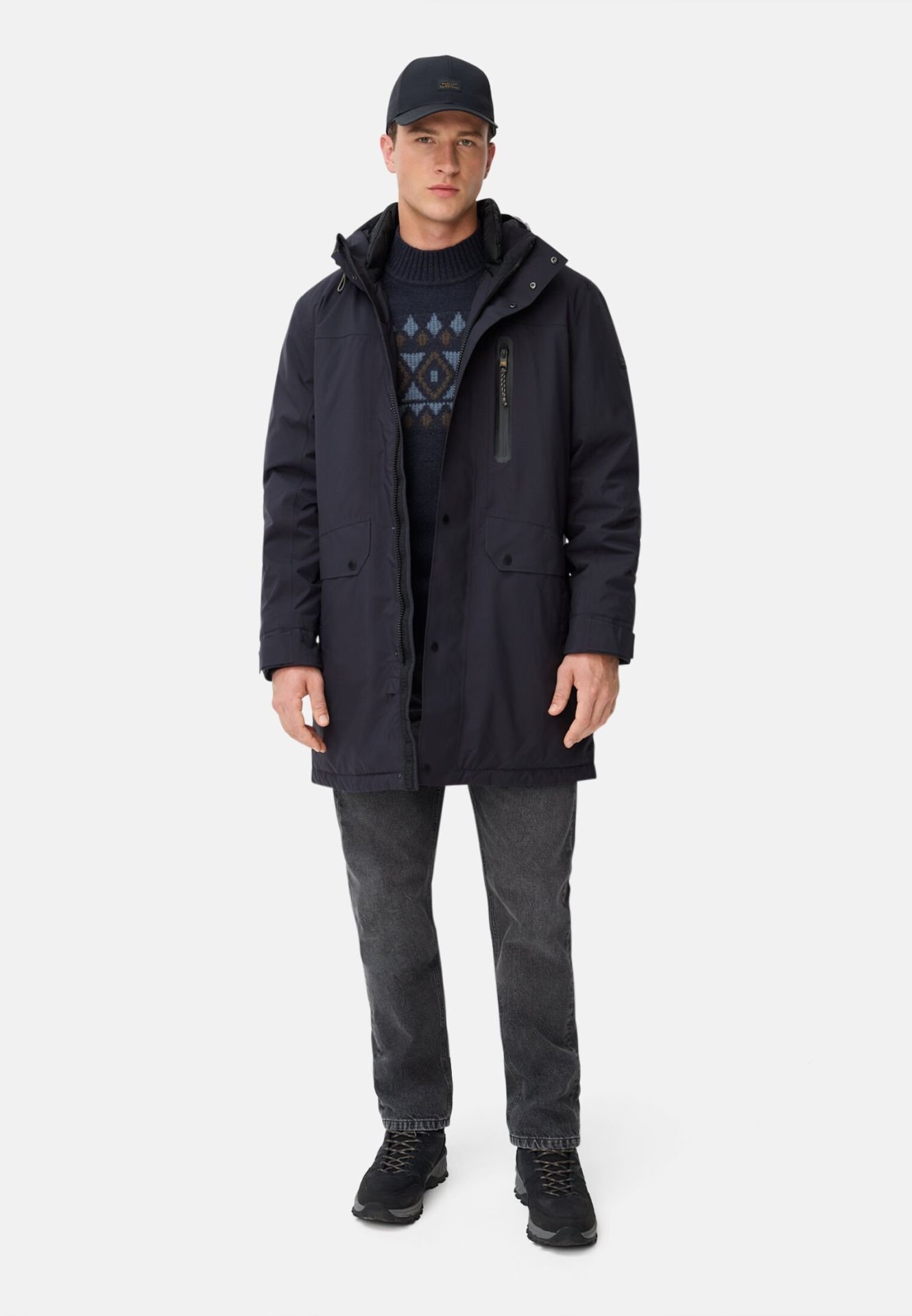 Parkas med  huva mörkblå från camel active,  - 6
