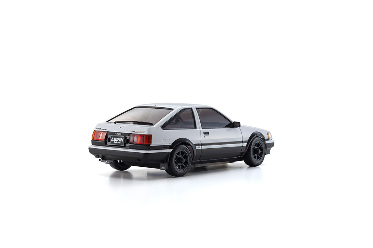 Kyosho 32641WBK Mini-Z AWD Toyota Corolla Levin AE86 White-Black (MA020N-L/KT531P) - 2