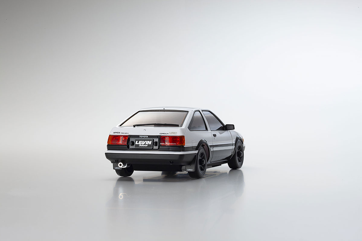Kyosho 32641WBK Mini-Z AWD Toyota Corolla Levin AE86 White-Black (MA020N-L/KT531P) - 4