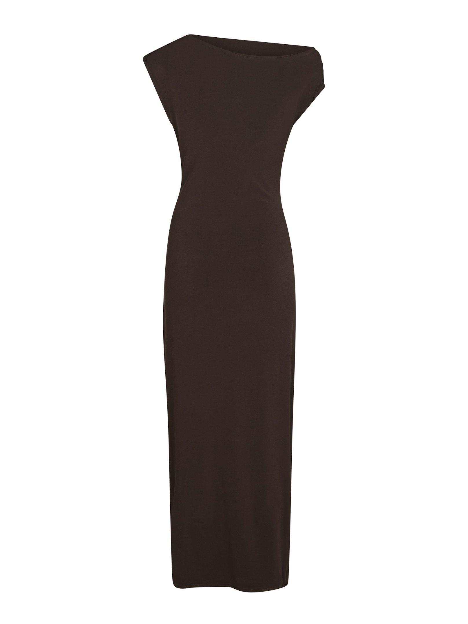 Minja Drapy Dress Chocolate Brown - 2