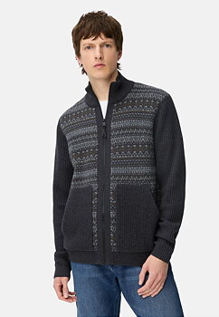 Cardigan med dragkedja, mörkblå från camel active, 