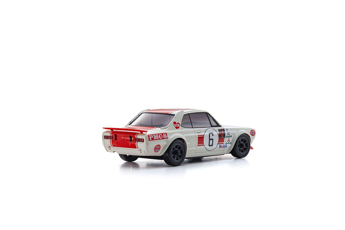 Kyosho 32643R Mini-Z AWD Skyline 2000GT-R KPGC10 Racing'72 Red No.6 (MA020/KT531P) - 2