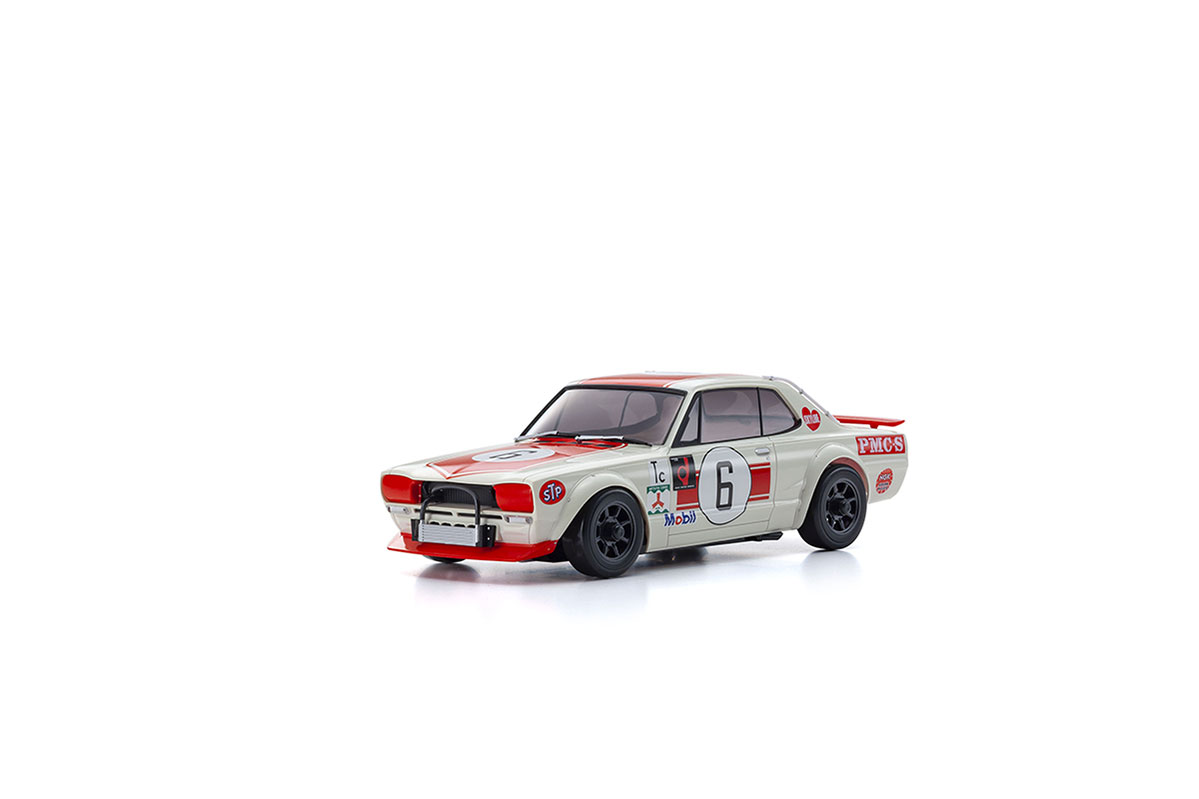 Kyosho 32643R Mini-Z AWD Skyline 2000GT-R KPGC10 Racing'72 Red No.6 (MA020/KT531P)