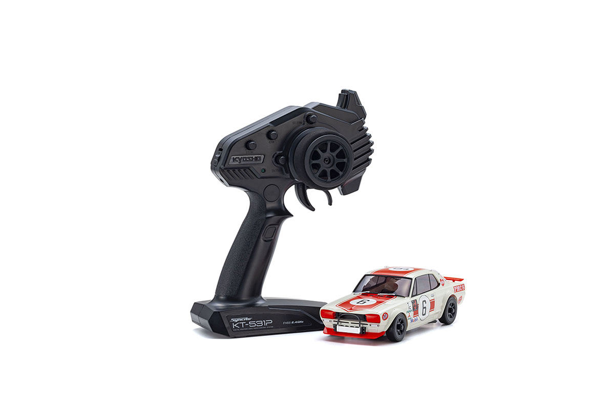 Kyosho 32643R Mini-Z AWD Skyline 2000GT-R KPGC10 Racing'72 Red No.6 (MA020/KT531P) - 3