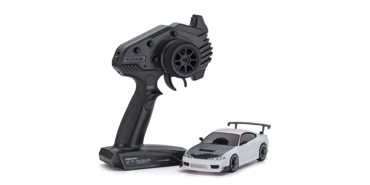 Kyosho 32647W Mini-Z AWD Nissan Silvia S15 GT Wing White (MA020/KT531P) - 3