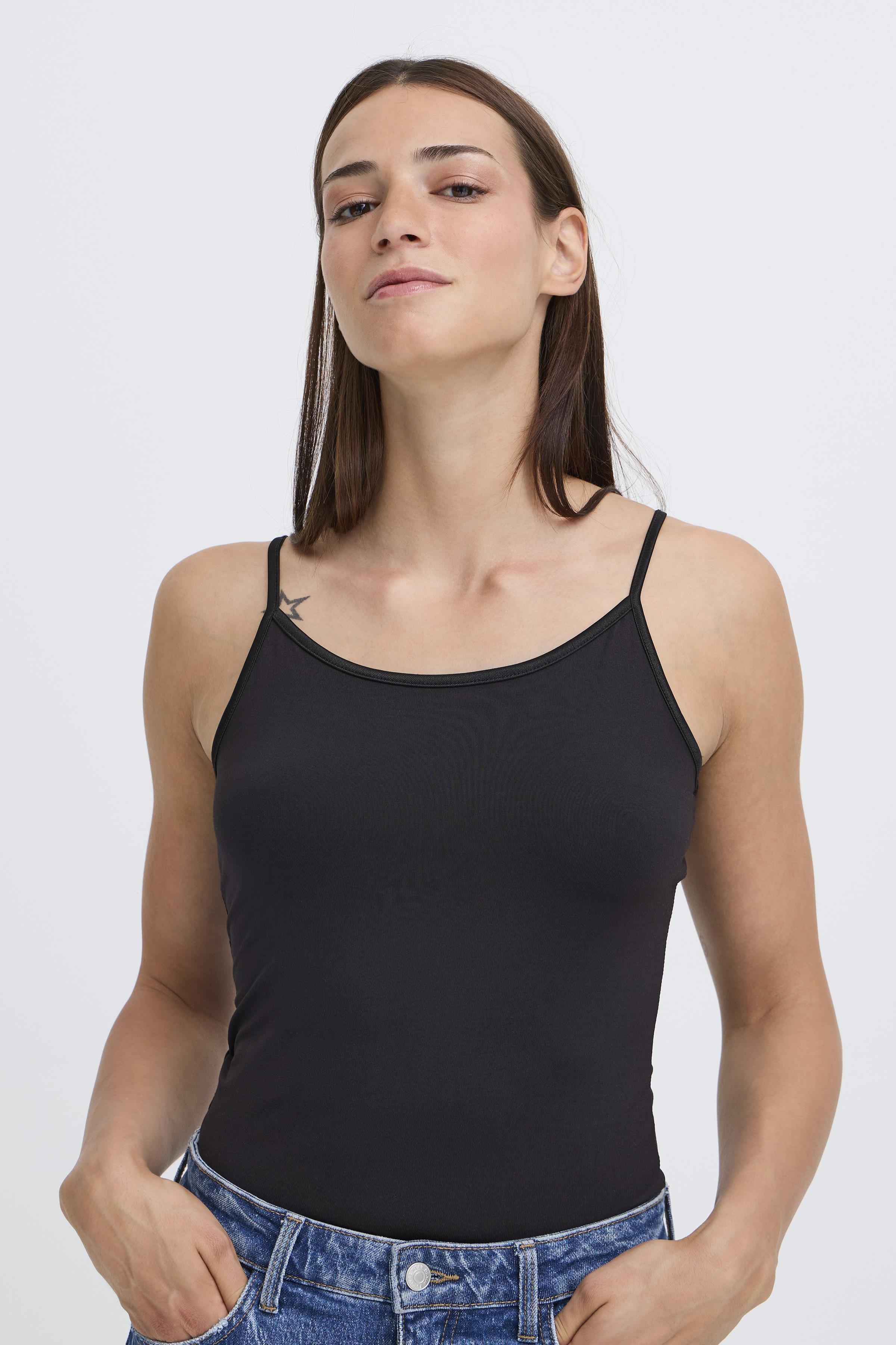 BYIANE STRAP TOP Black