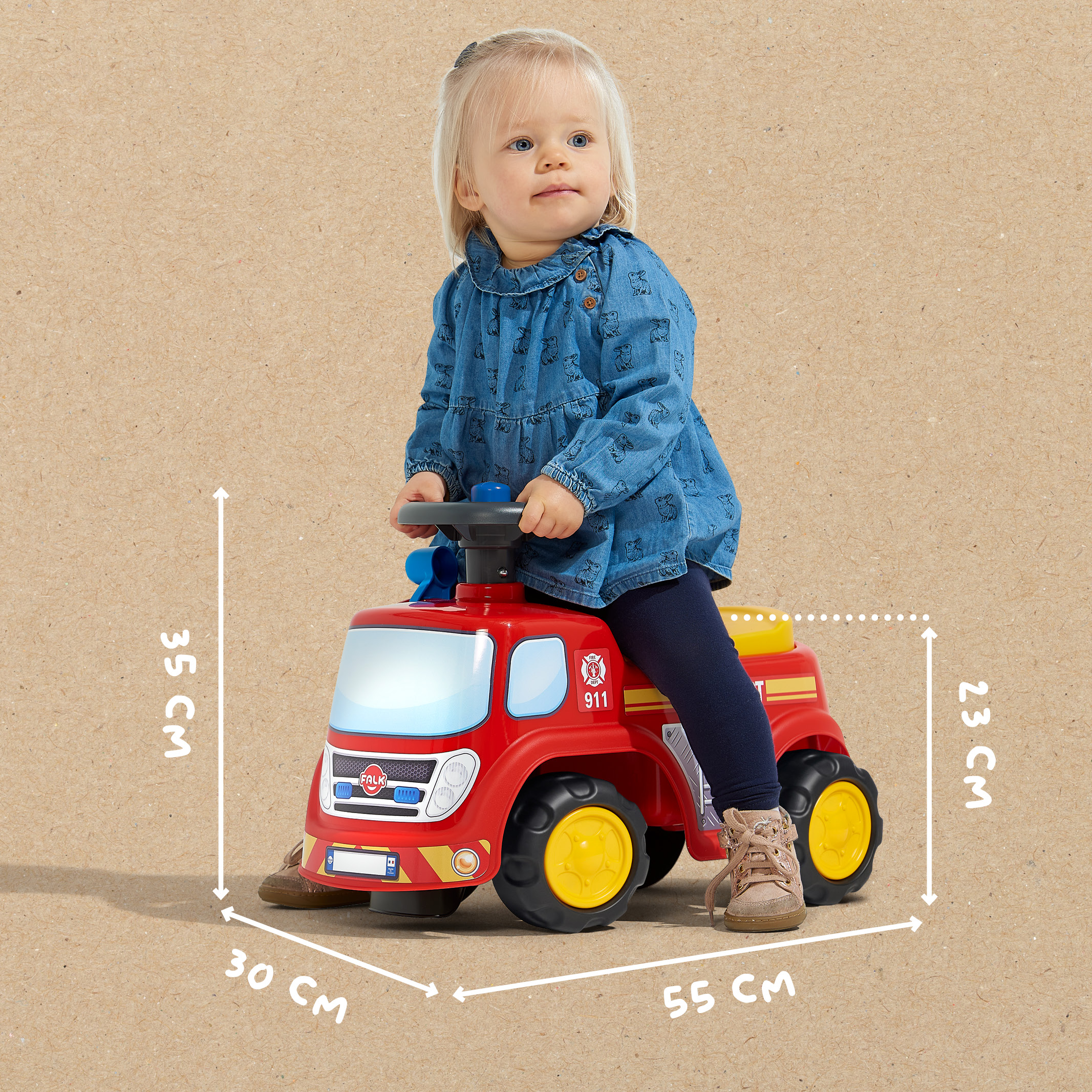 FALK  Ride-On Brandbil med tuta 1-3 år - 5