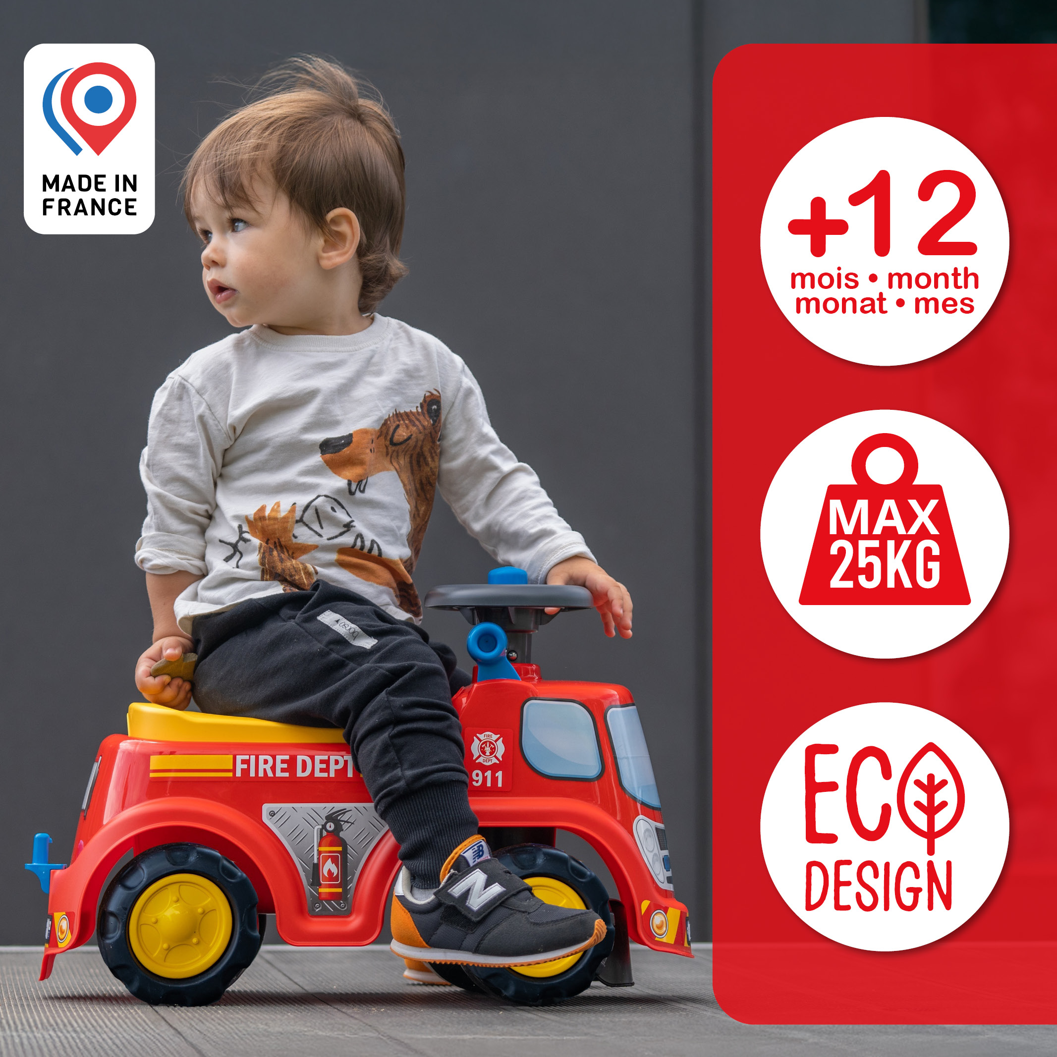 FALK  Ride-On Brandbil med tuta 1-3 år - 4