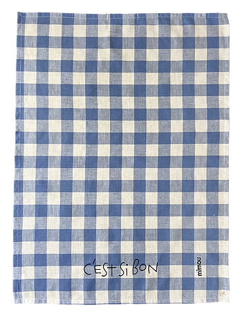 Kökshandduk Check  Cest Si Bon Blå
