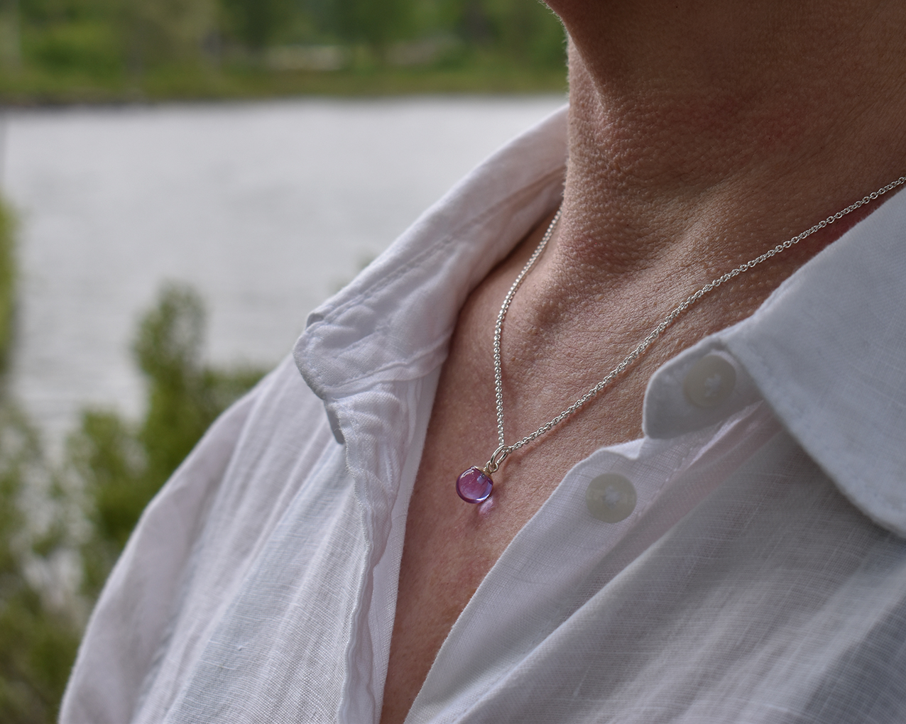 SVALÖ LJUNG - halsband i lila - 2