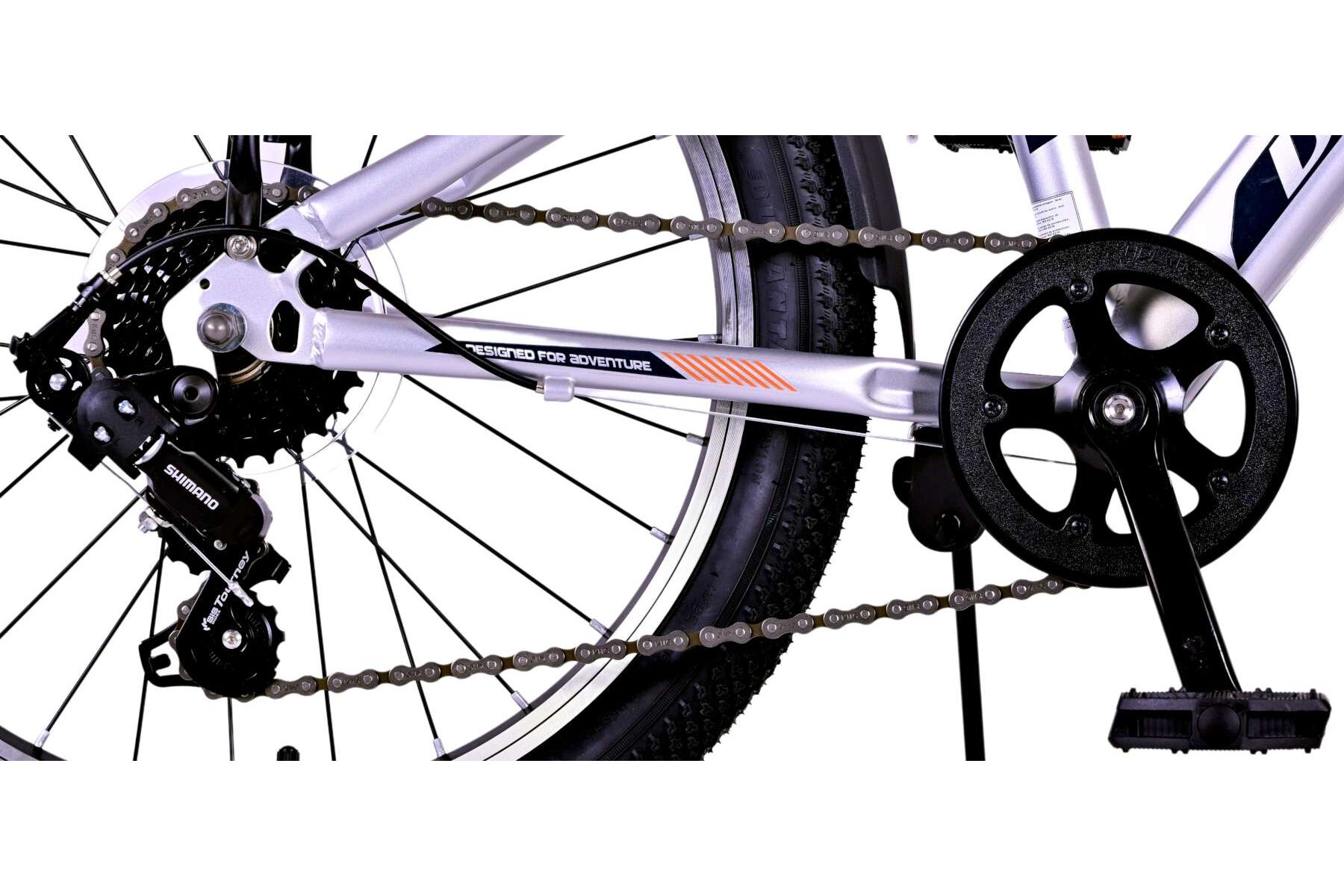 Barncykel Volare Cross 20 tum – 6 växlar Silver för barn 6–8 år - 7