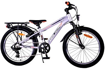 Barncykel Volare Cross 20 tum – 6 växlar Silver för barn 6–8 år