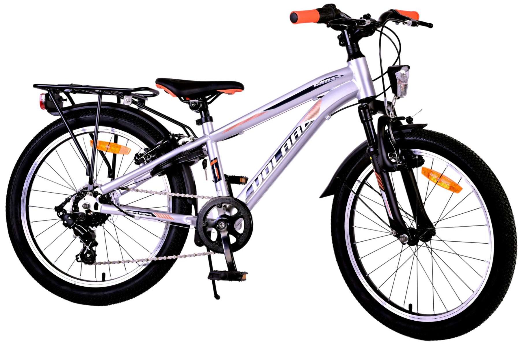Barncykel Volare Cross 20 tum – 6 växlar Silver för barn 6–8 år - 2