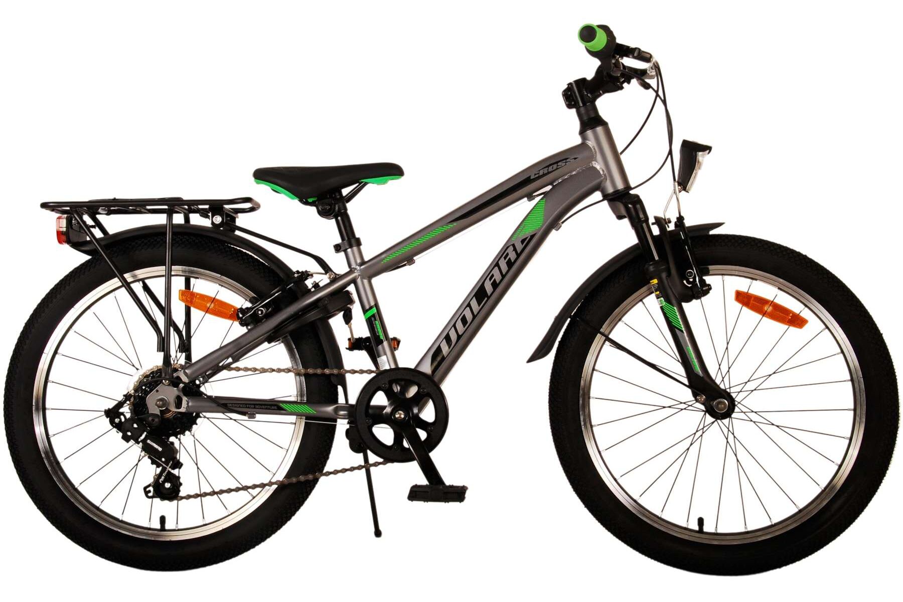 Barncykel Volare Cross 20 tum – 6 växlar Grå för barn 6–8 år - 7