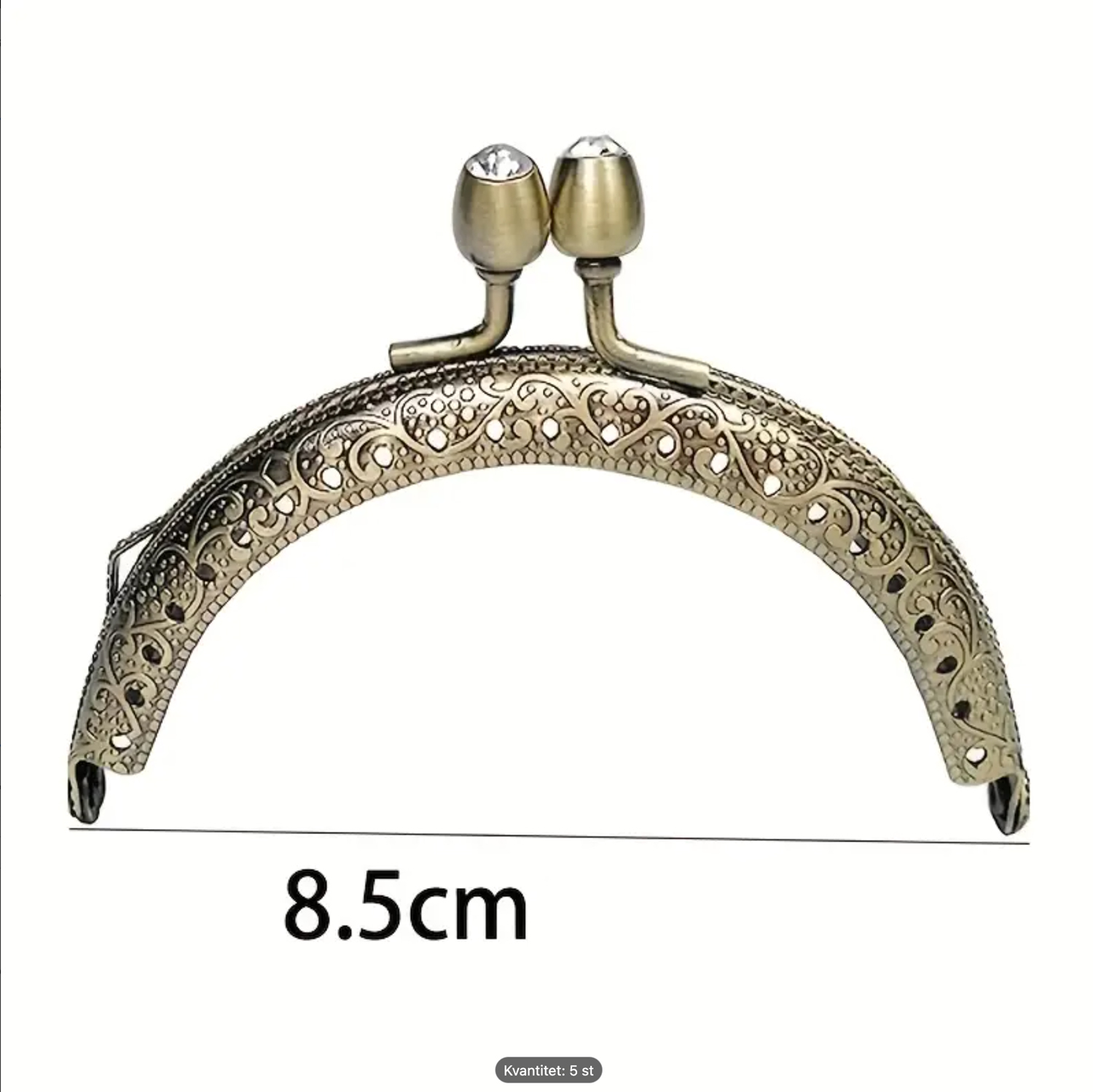 Portmonnäknäppe med strass - 5