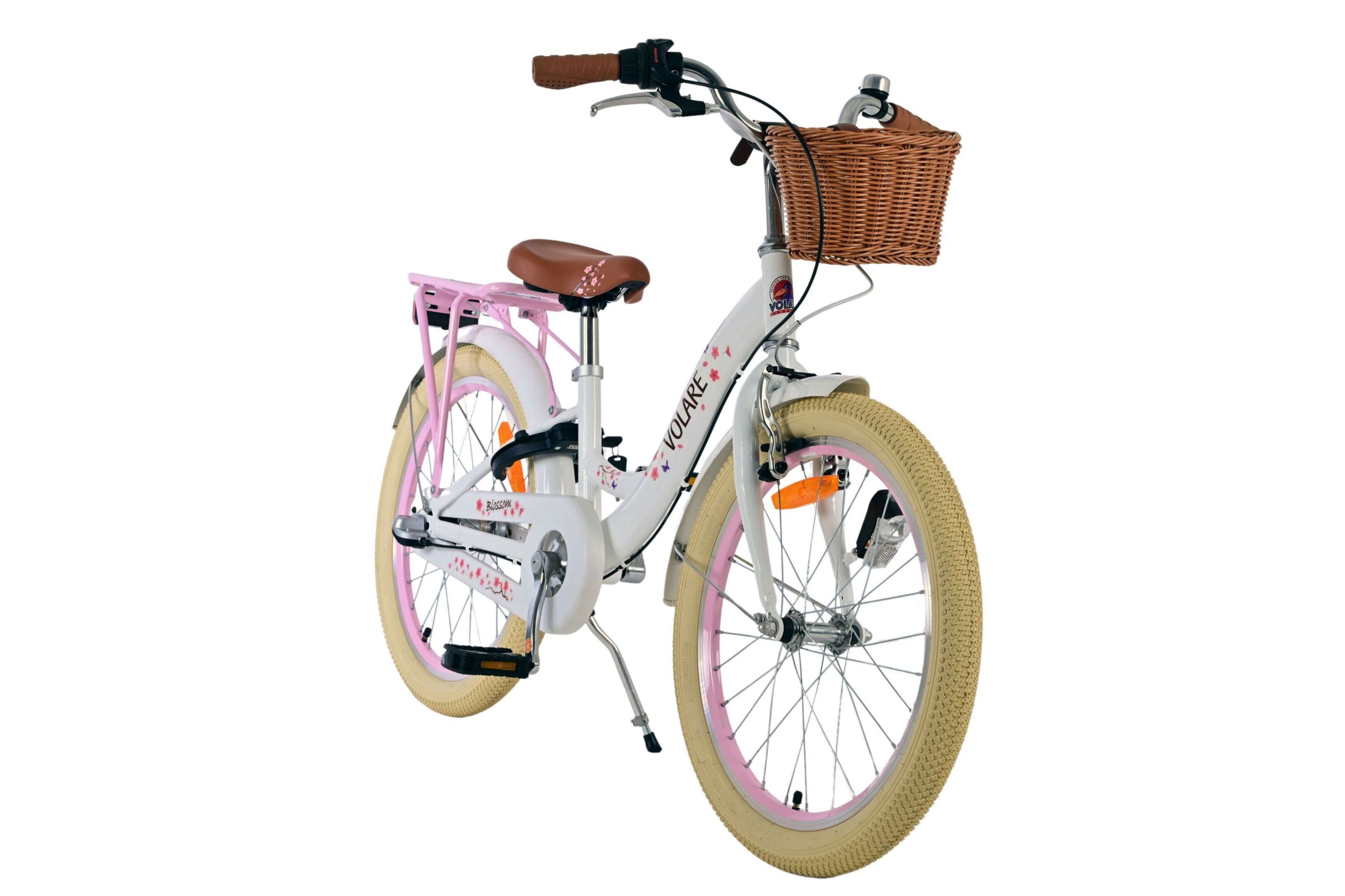 Barncykel Volare Blossom 20 tum – Vit för barn 6–8 år
