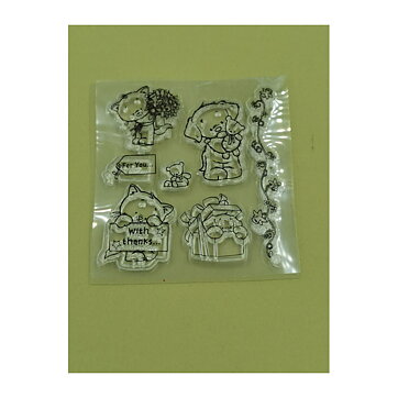 Clear Stamps Second Hand - Kitten Bunny Teddy