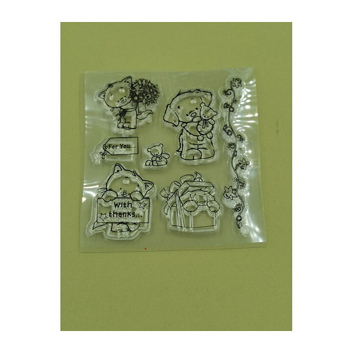 Clear Stamps Second Hand - Kitten Bunny Teddy