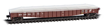 Steel side 65' gondola w tarp Conrail #593958