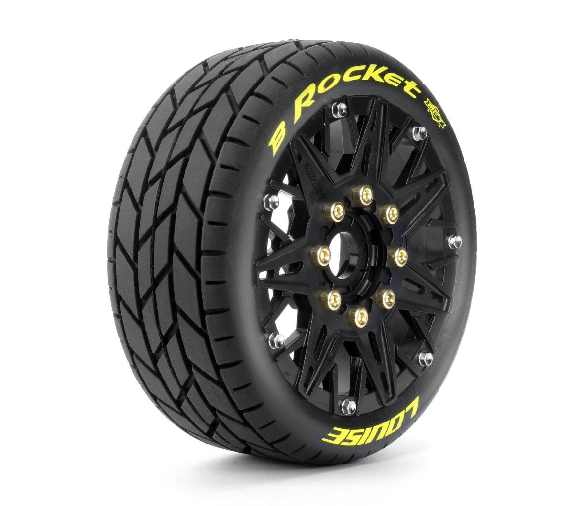 Däck & Fälg B-ROCKET 1/8 Buggy Soft MFT (Lös 17mm Hex 0tum & 1/2tum Offset) (2)