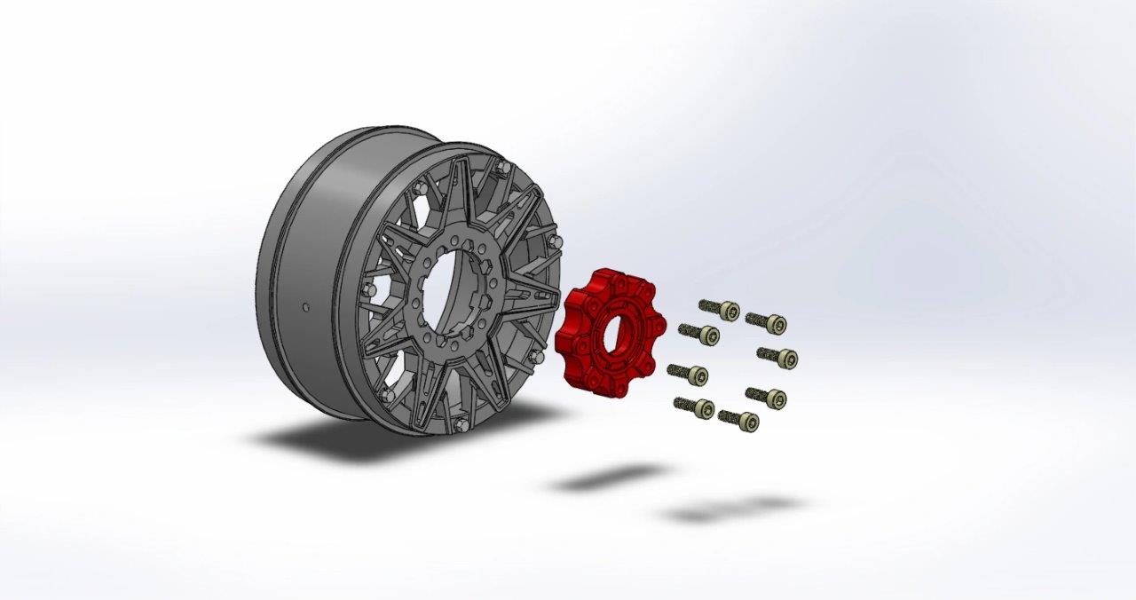 Däck & Fälg B-ROCKET 1/8 Buggy Soft MFT (Lös 17mm Hex 0tum & 1/2tum Offset) (2) - 2