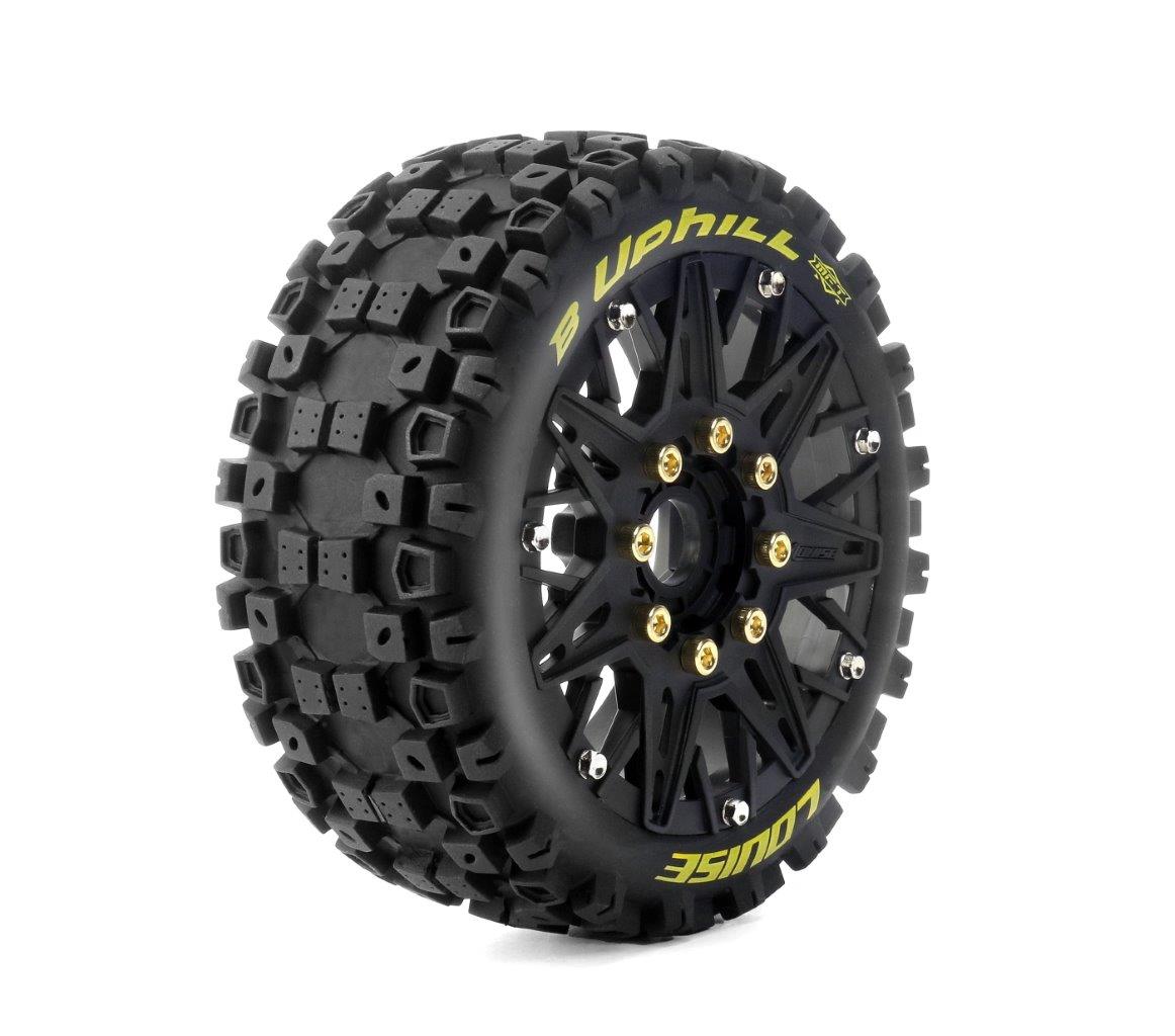Däck & Fälg B-UPHILL 1/8 Buggy Soft MFT (Lös 17mm Hex 0tum & 1/2tum Offset) (2)